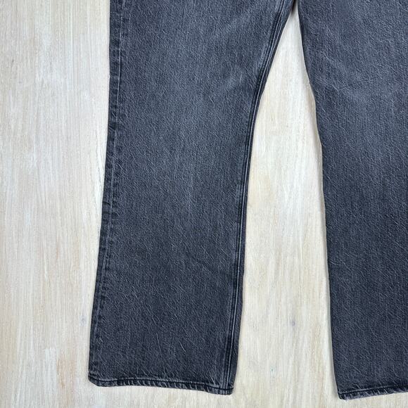 American Eagle Black 90s Bootcut High Rise Casual Everyday Denim Jeans 10 SHORT - Picture 4 of 16